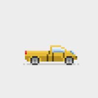 pickup car in pixel art style vector