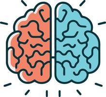 color humano cerebro logo vector