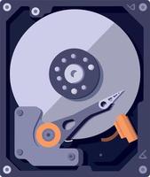 open modern hard drive vector