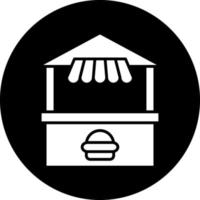 Burger Cart Vector Icon Design