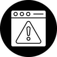 Web Warning Vector Icon Design