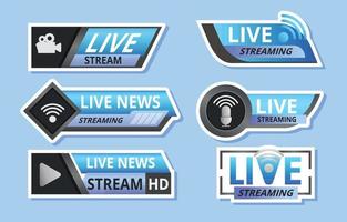 General Live Streaming Badge Template vector