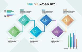 plantilla de infografía de línea de tiempo vector