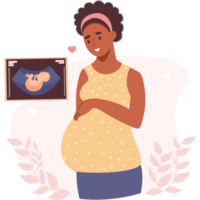 gravid svart etnisk kvinna png