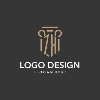 LOGOS 椅子✕２ LOGOS 椅子✕2 Monogram ZX logo with shield geometric shape