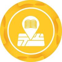 icono de vector de ubicación de biblioteca