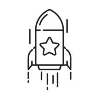 Star rocket startup bonus benefit, prize reward vector