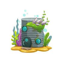 Cartoon underwater tin can fairy house building vector
