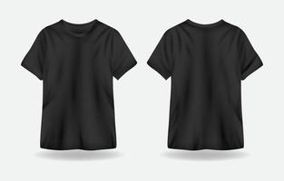 negro 3d camiseta Bosquejo vector