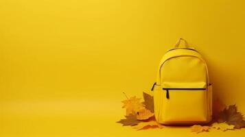 Back to school background with school bag. Illustration photo