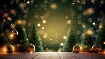 Merry Christmas Holiday Background. Illustration AI Generative photo