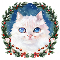 Natal fofa gatos ai generativo png