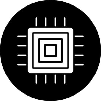 microprocesador vector icono diseño