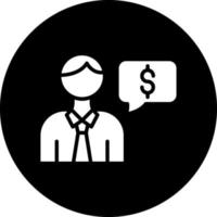 Financial Advisor Vector Icon Design