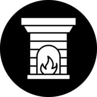 Fireplace Vector Icon Design