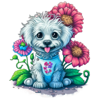 Cute little Puppy Flower png
