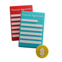 Financial aggrement 3d icon png