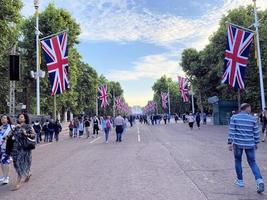 London in the Uk in June 2022. People celebrating the Queens Platinum Jubilee photo