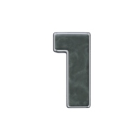 Number 1 3D render transparent background png