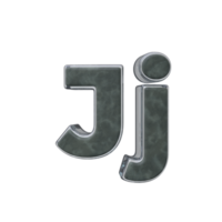 Letter J 3D render transparent background png