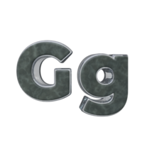 brief g 3d geven transparant achtergrond png