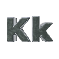 Letter K 3D render transparent background png