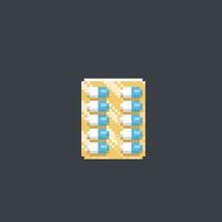 capsule pack in pixel art style vector