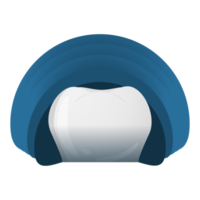 Tooth icon on BG in realistic style. Dental icons. Colorful PNG illustration.