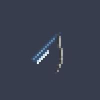 shaving knife in pixel art style vector