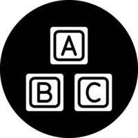 a B C bloques vector icono diseño