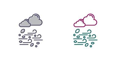 Ventoso clima único vector icono