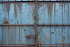 Old rusty metal texture with cracks and peeling paint created with technology. photo