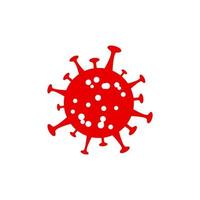 Flu infection. Red Symbol Corona Virus Infection. Medicine warning pandemic epidemic and quarantine. Dangerous disease. Vector illustration