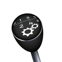 Gear Knob. Black Gearbox illustration. Mechanic car transmission. Vector illustraion