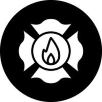 Firefighter Badge Vector Icon Design