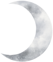 watercolor crescent moon png