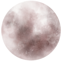 Watercolor Moon hand drawn png