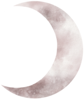 Aquarell Halbmond Mond png