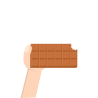 hand holding chocolate bar sweet dessert snack bakery brown png