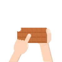hand innehav choklad bar ljuv efterrätt mellanmål bageri brun png