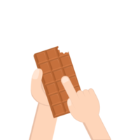 mano participación chocolate bar dulce postre bocadillo panadería marrón png