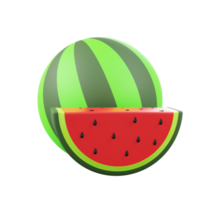 3d Symbol Rendern Wassermelone png