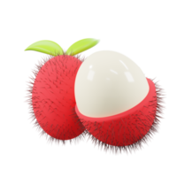 3d icona interpretazione rambutan png