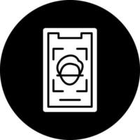Mobile Face Scan Vector Icon Design