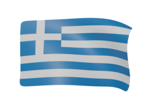 Grecia ondulación bandera 3d png
