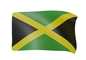 Jamaika winken Flagge 3d machen png