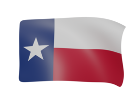 Texas ondulación bandera 3d hacer png