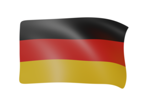 Allemagne agitant drapeau 3d rendre png