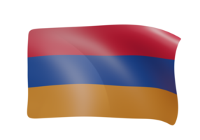 afgaarmenia ondulación bandera 3d hacer png