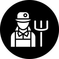 Female Farmer Vector Icon Design